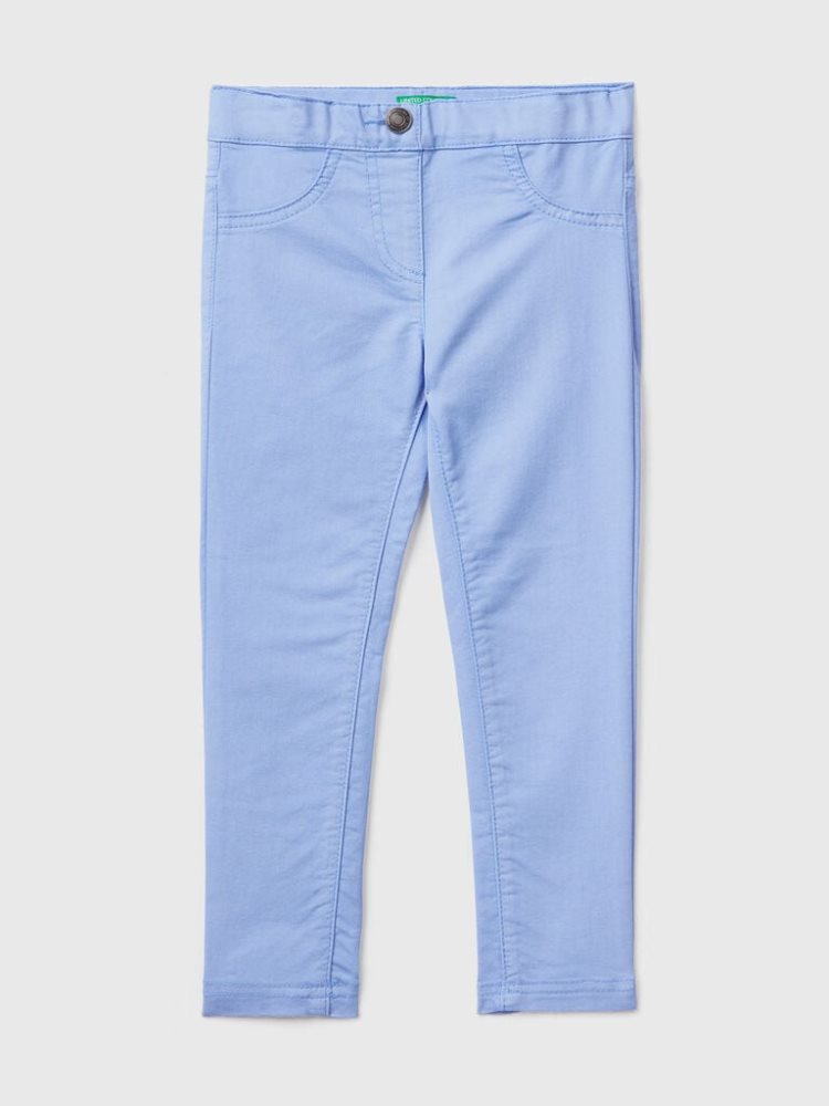 Benetton Stretch Katoenen Blend Jeggings Kinderen Periwinkle | BE998004