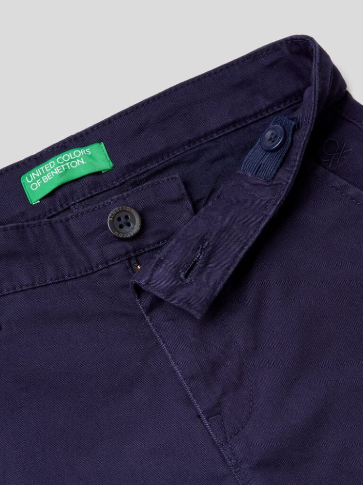 Benetton Stretch Katoenen Slim Fit Chinos Kinderen Donkerblauw | BE341859