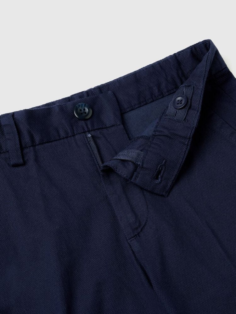 Benetton Stretch Katoenen Slim Fit Chinos Kinderen Donkerblauw | BE842219