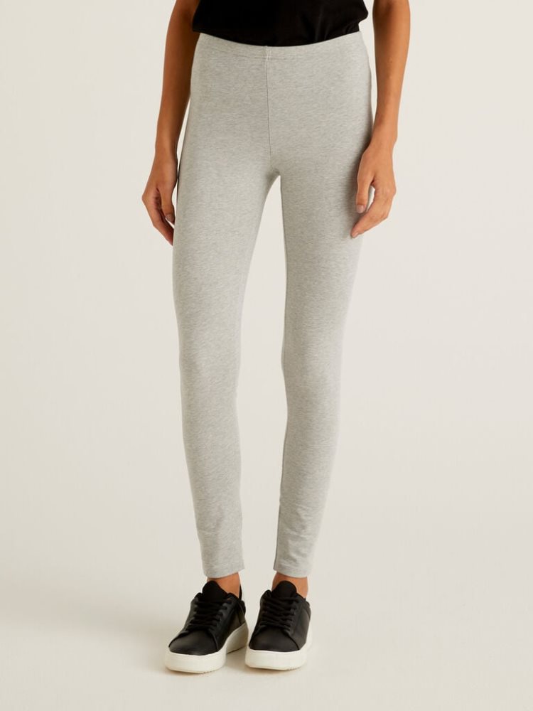 Benetton Stretch Leggings Dames Lichtgrijs | BE451994