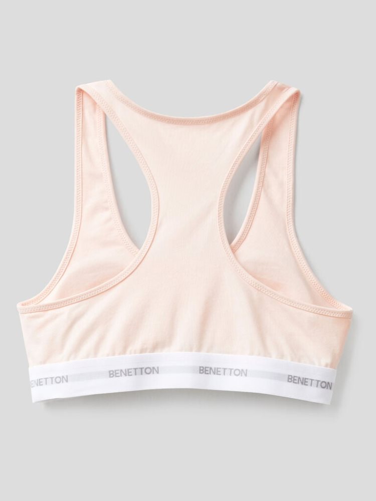 Benetton Stretch Organic Katoenen BH Dames Roze | BE594671