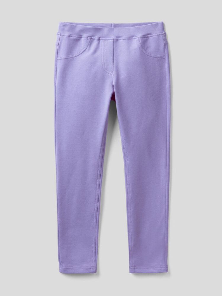 Benetton Stretch Sweat Fabric Jeggings Kinderen Lilac | BE905857