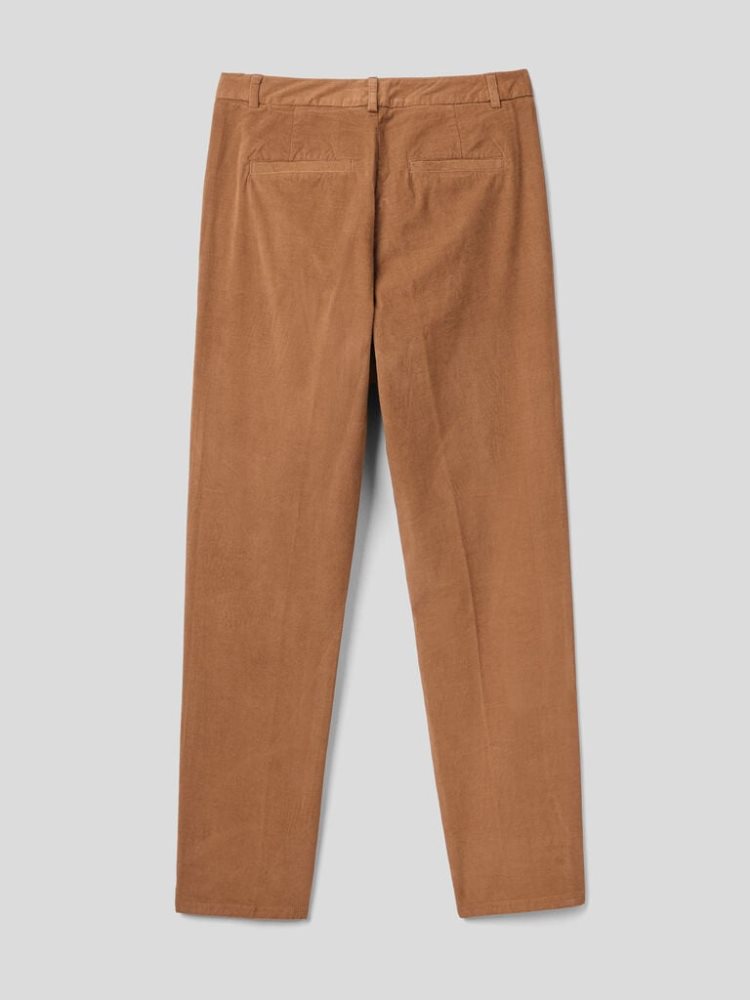 Benetton Stretch Velvet Chinos Dames Camel | BE160608