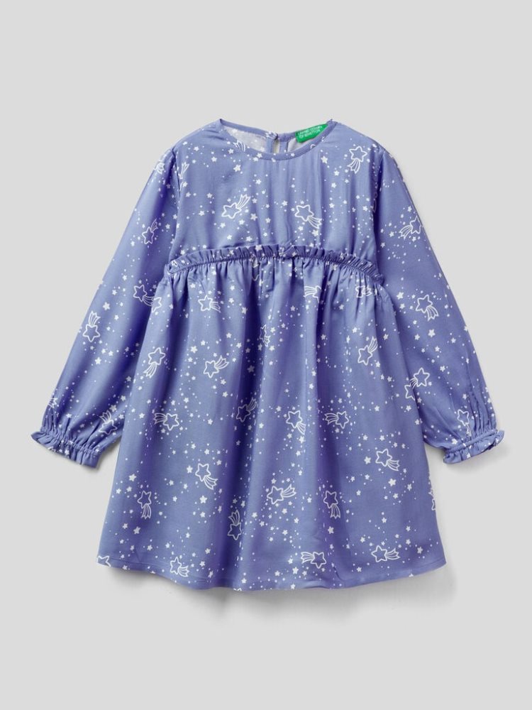 Benetton Sustainable Viscose Jurken Kinderen Lilac | BE031572