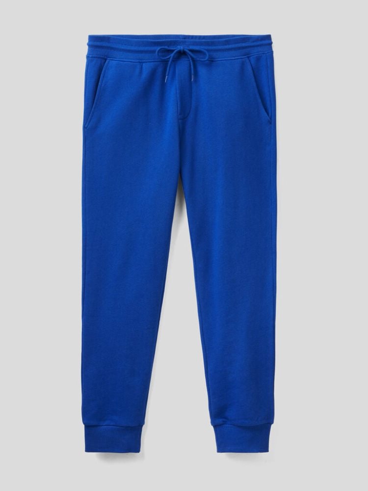 Benetton Sweat 100% Katoenen Joggers Heren Blauw | BE101617