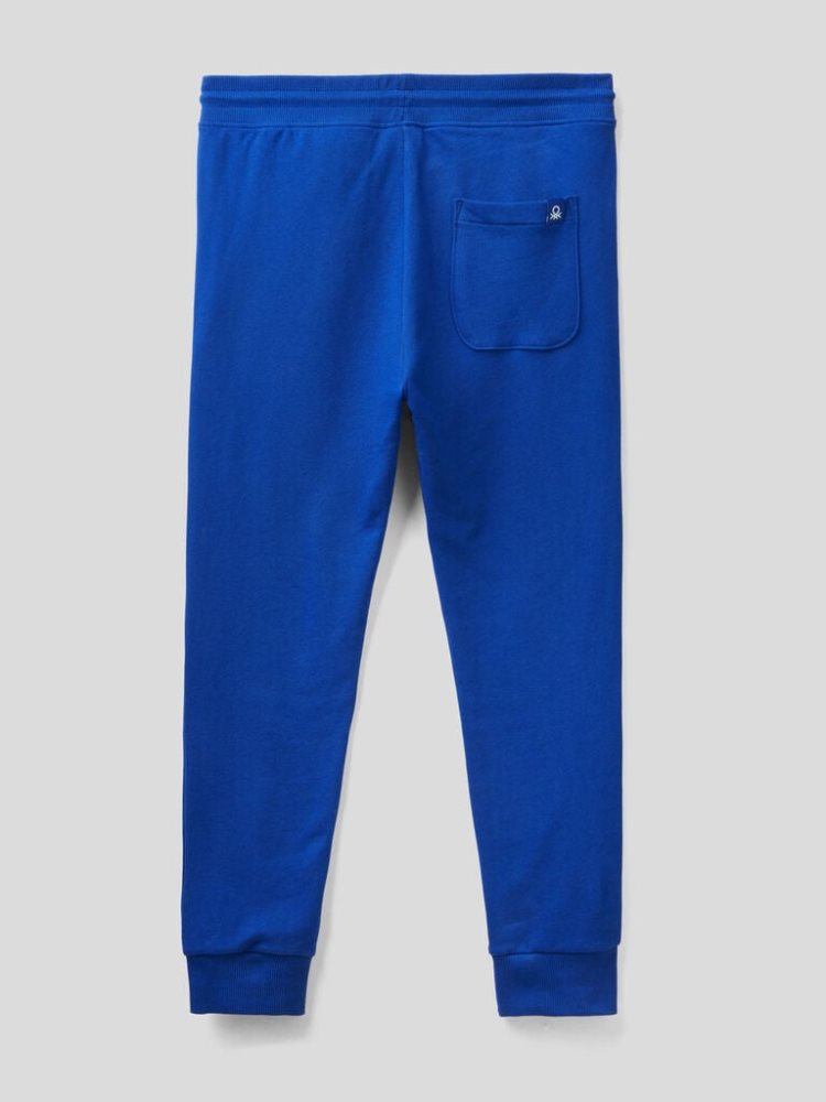 Benetton Sweat 100% Katoenen Joggers Heren Blauw | BE101617