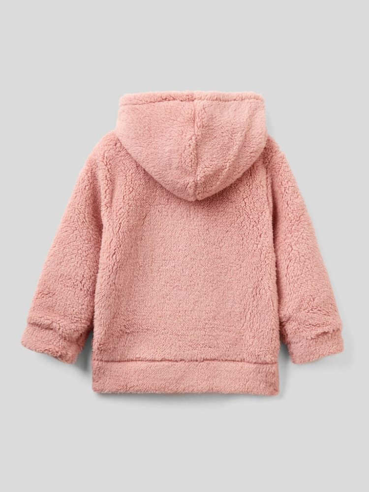 Benetton Teddy Bear Look Hoodie Kinderen Roze | BE146901