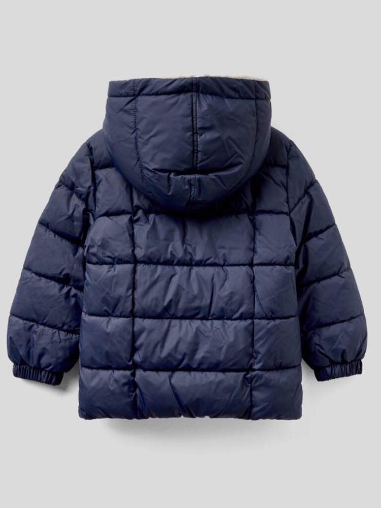 Benetton Teddy Interior Padded Jackets Kinderen Donkerblauw | BE255706