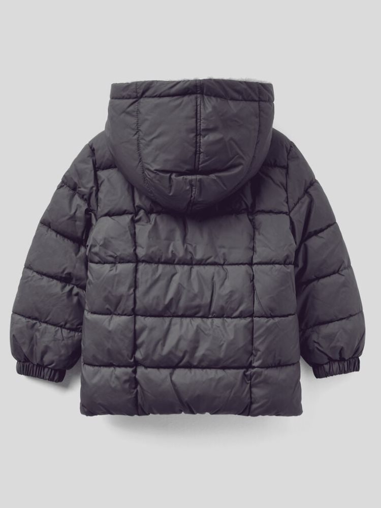 Benetton Teddy Interior Padded Jackets Kinderen Donkergrijs | BE389603