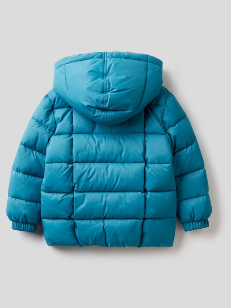 Benetton Teddy Interior Padded Jackets Kinderen Lichtblauw | BE448282