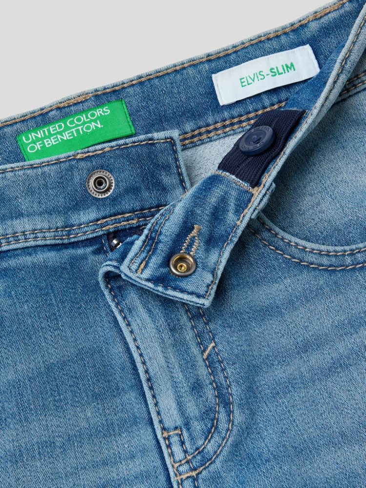 Benetton Thermal Slim Fit Jeans Kinderen Blauw | BE882062