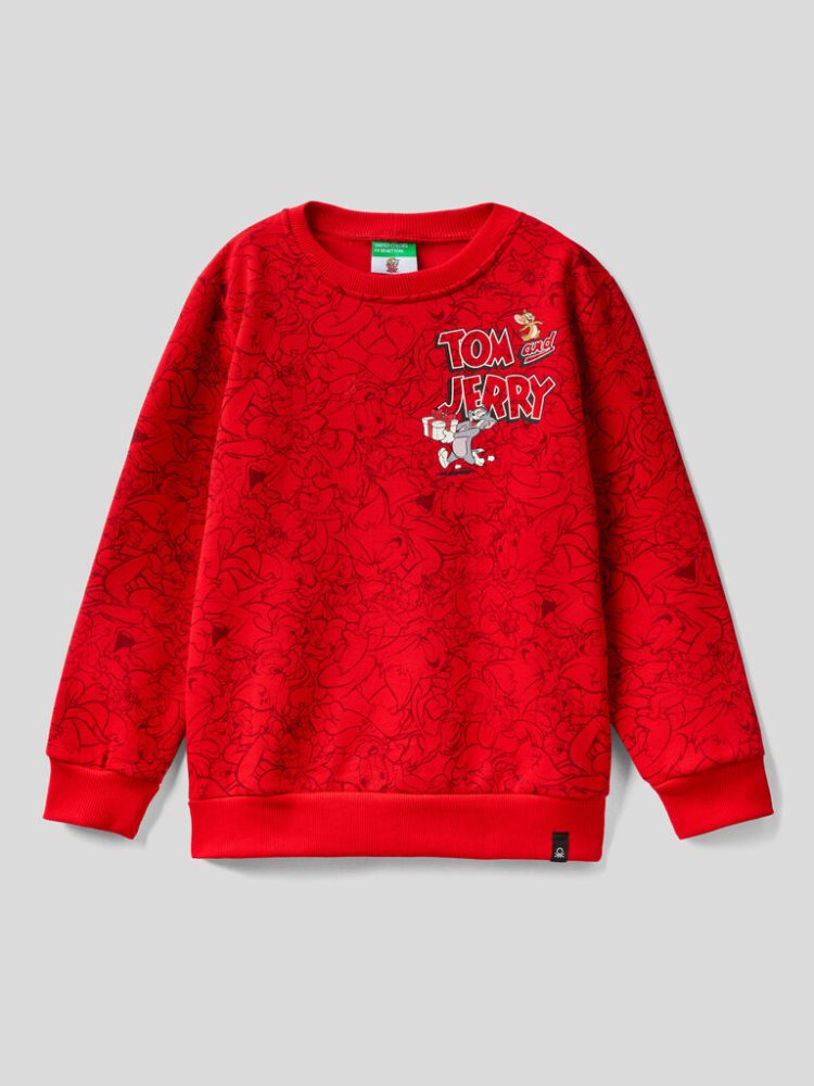 Benetton Tom & Jerry Christmas Sweatshirt Kinderen Rood | BE604251