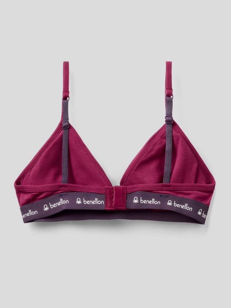 Benetton Triangle Organic Katoenen BH Dames Bordeaux | BE484007