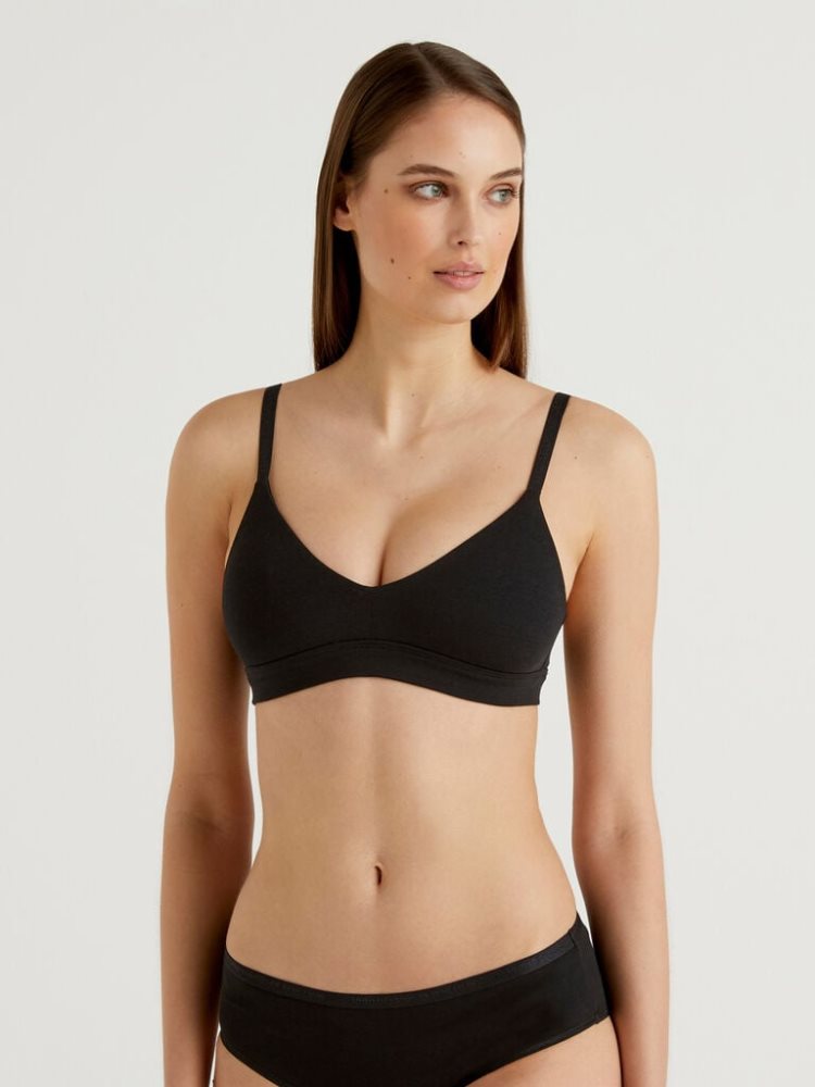 Benetton Triangle Without Padding BH Dames Zwart | BE017592