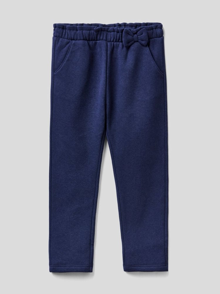 Benetton Warm Bow Joggingbroek Kinderen Donkerblauw | BE617948