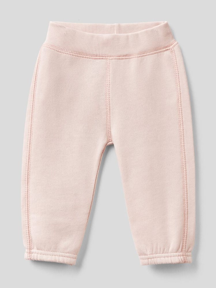 Benetton Warm Embroidery Joggingbroek Kinderen Roze | BE775313