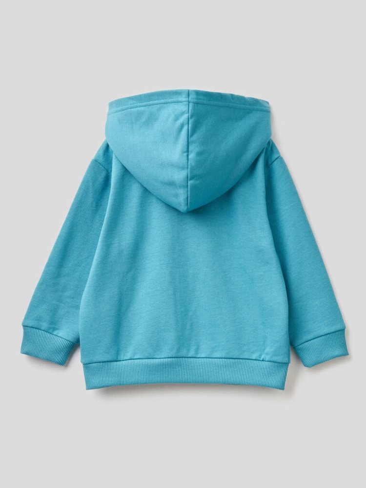 Benetton Warm Gevoerde Hood Hoodie Kinderen Lichtblauw | BE458019