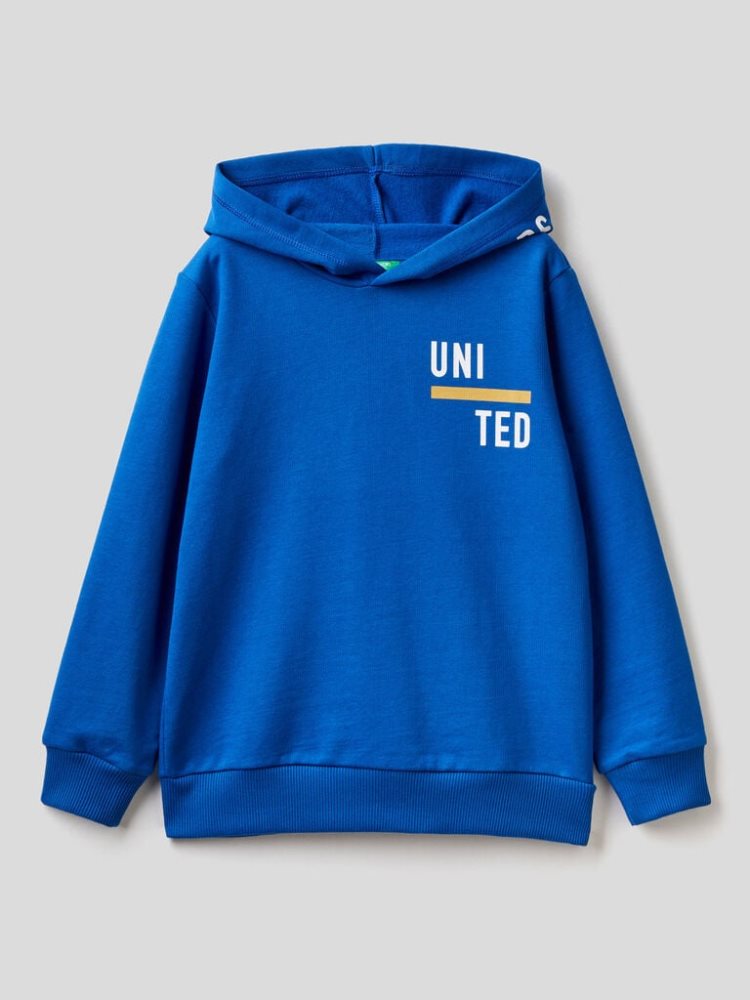 Benetton Warm Hoodie Kinderen Blauw | BE594474