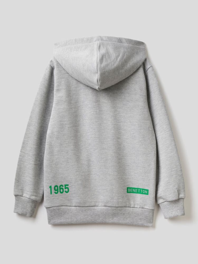 Benetton Warm Hoodie Kinderen Grijs | BE425065