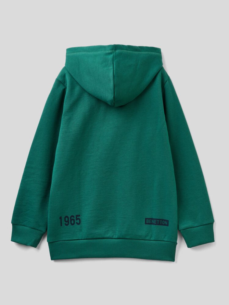 Benetton Warm Hoodie Kinderen Groen | BE730817