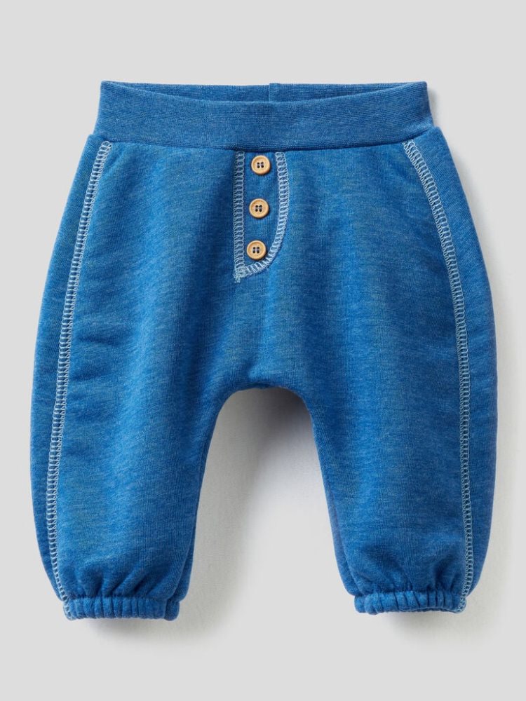 Benetton Warm Marl Fabric Broek Kinderen Blauw | BE661794