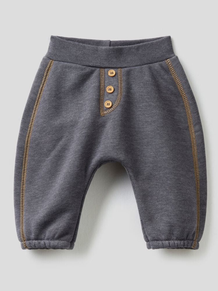 Benetton Warm Marl Fabric Broek Kinderen Donkergrijs | BE835129