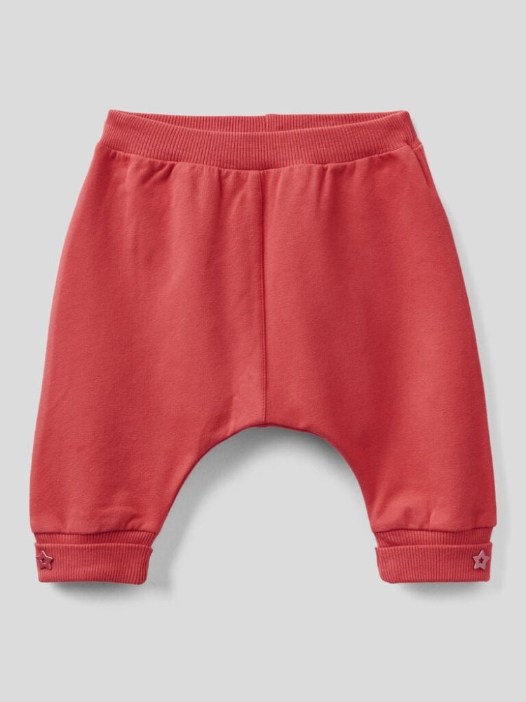 Benetton Warm Organic Stretch Katoenen Broek Kinderen Rood | BE453267