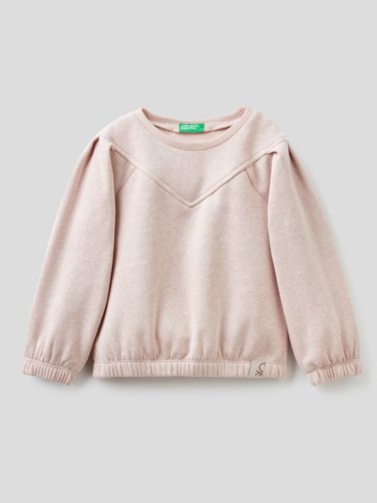 Benetton Warm Recycled Fabric Sweatshirt Kinderen Roze | BE081658