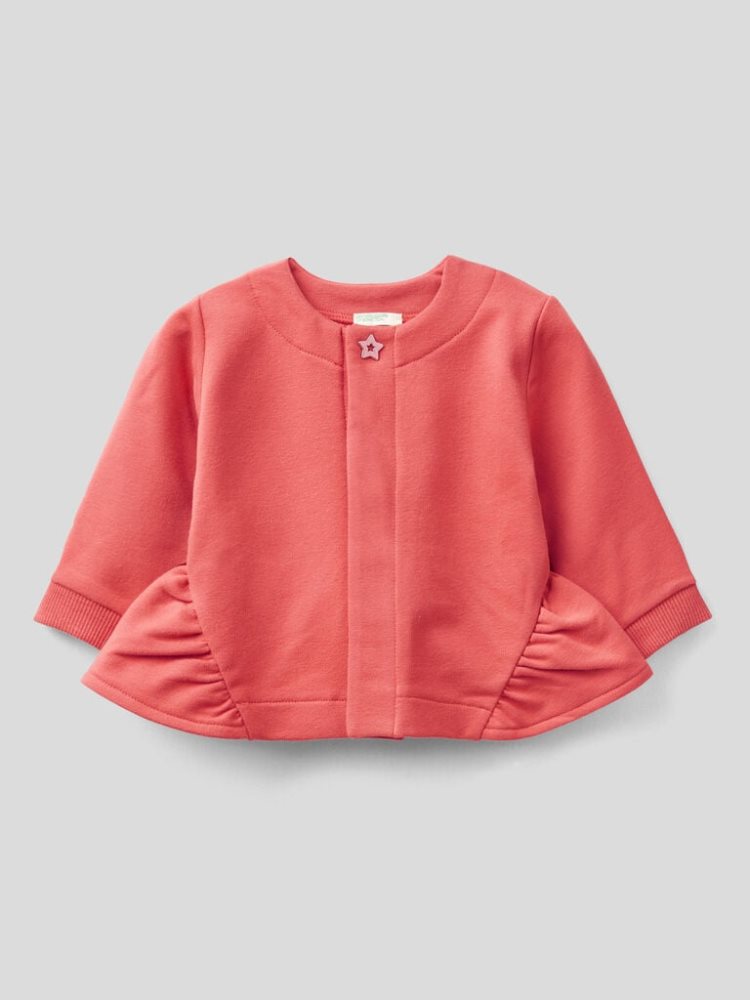 Benetton Warm Ruffles Hoodie Kinderen Rood | BE050952