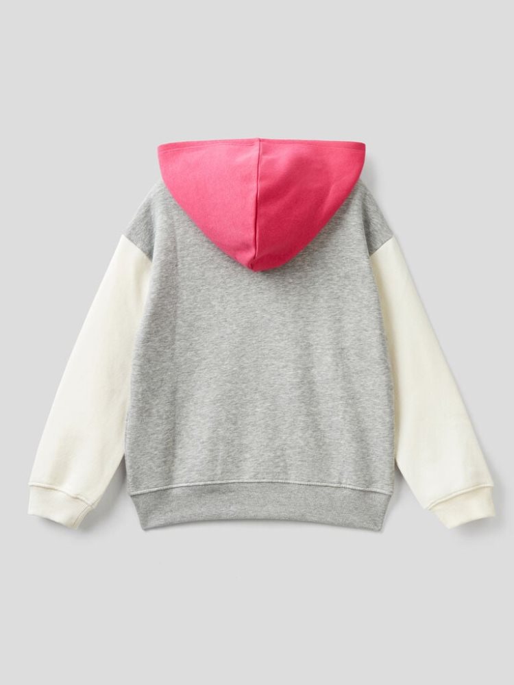 Benetton Warm Sequins Hoodie Kinderen Grijs | BE704706