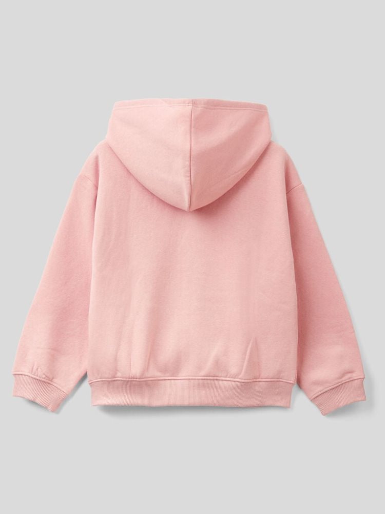 Benetton Warm Sequins Hoodie Kinderen Roze | BE796369