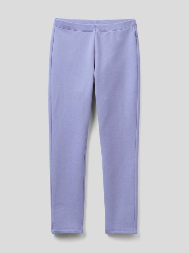 Benetton Warm Stretch Jersey Leggings Kinderen Lilac | BE499791