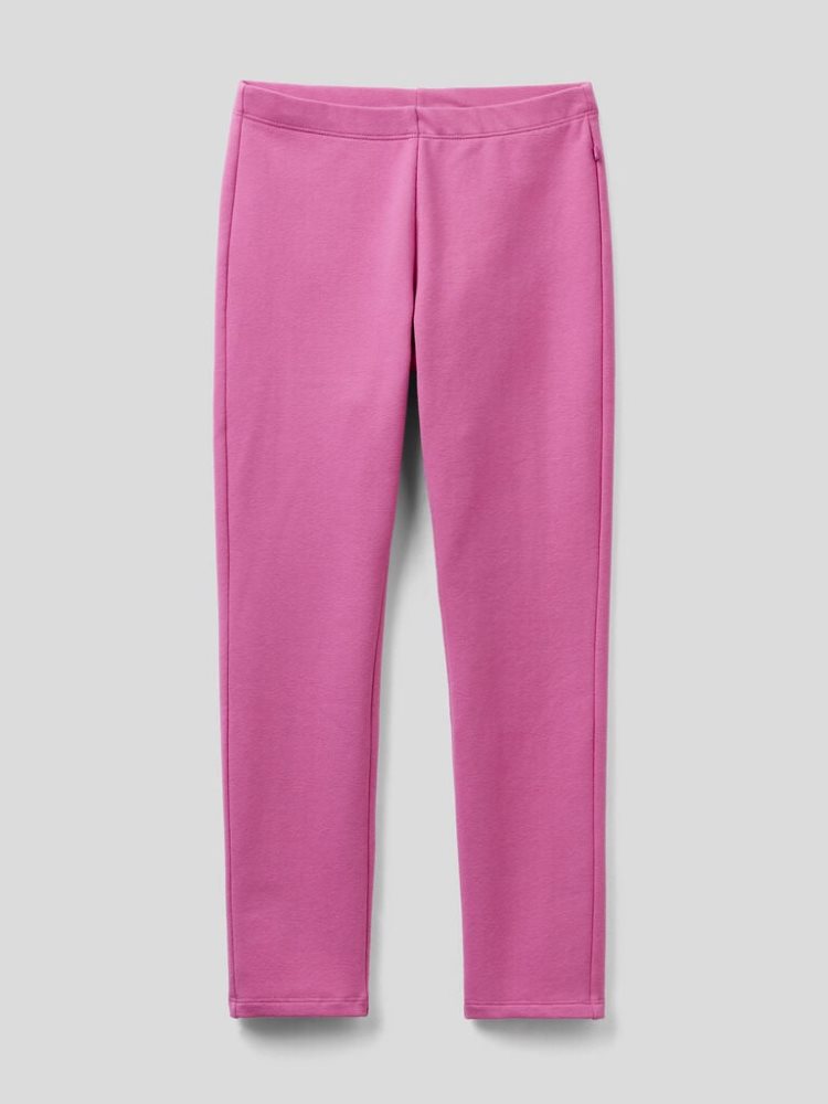 Benetton Warm Stretch Jersey Leggings Kinderen Cyclamen | BE537647