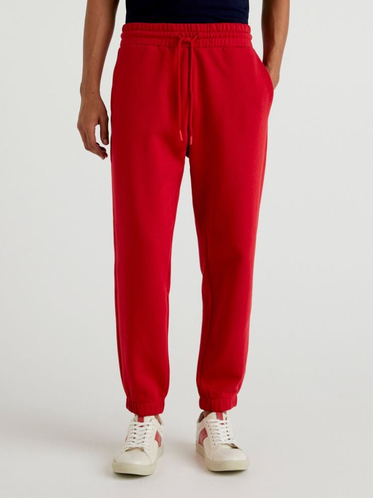 Benetton Warm Sweat Joggers Heren Rood | BE917476