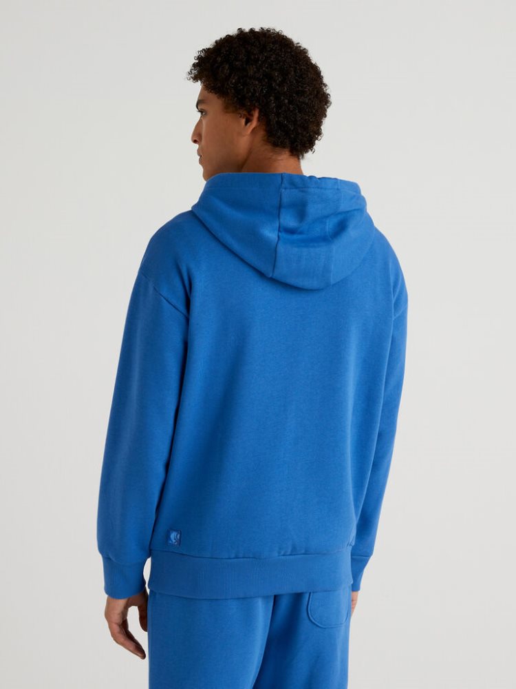 Benetton Warm Zip Hoodie Heren Blauw | BE250658