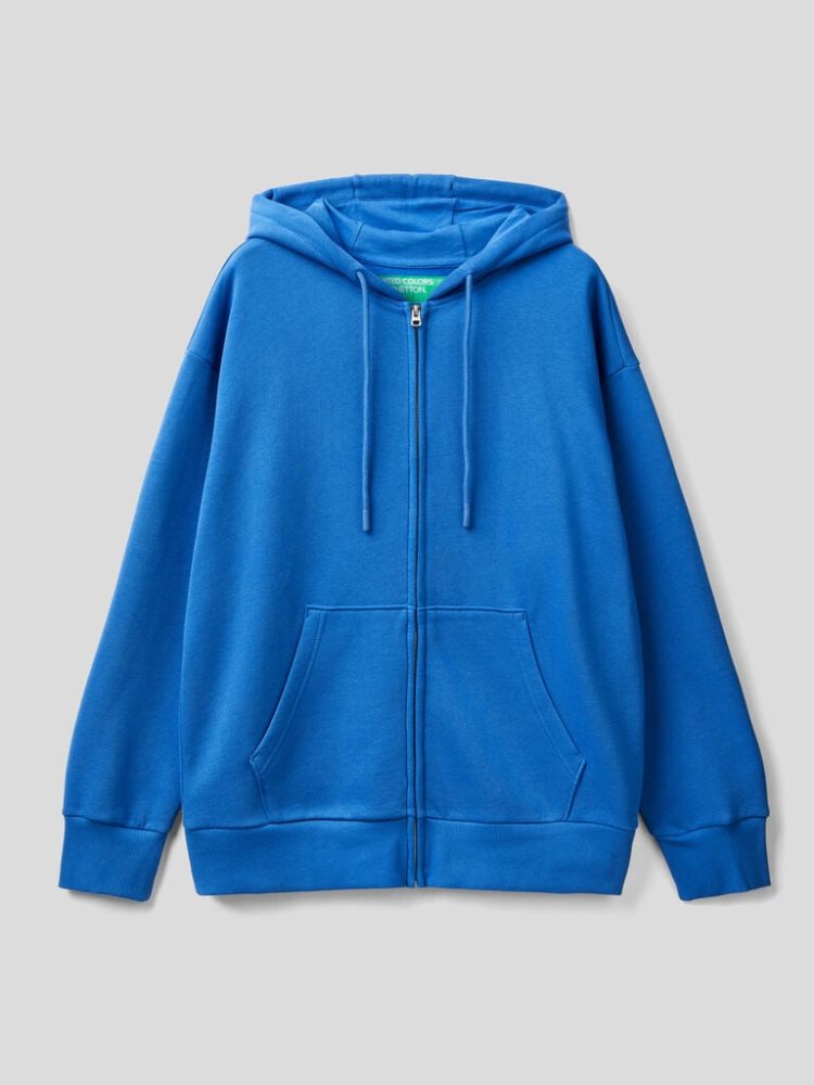 Benetton Warm Zip Hoodie Heren Blauw | BE250658