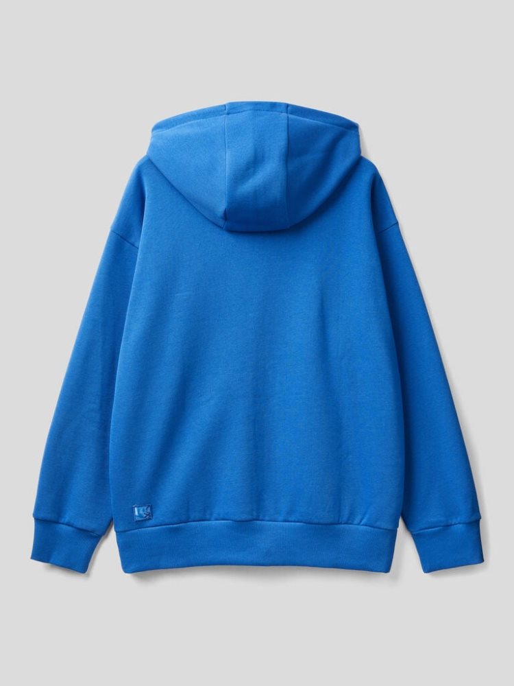 Benetton Warm Zip Hoodie Heren Blauw | BE250658