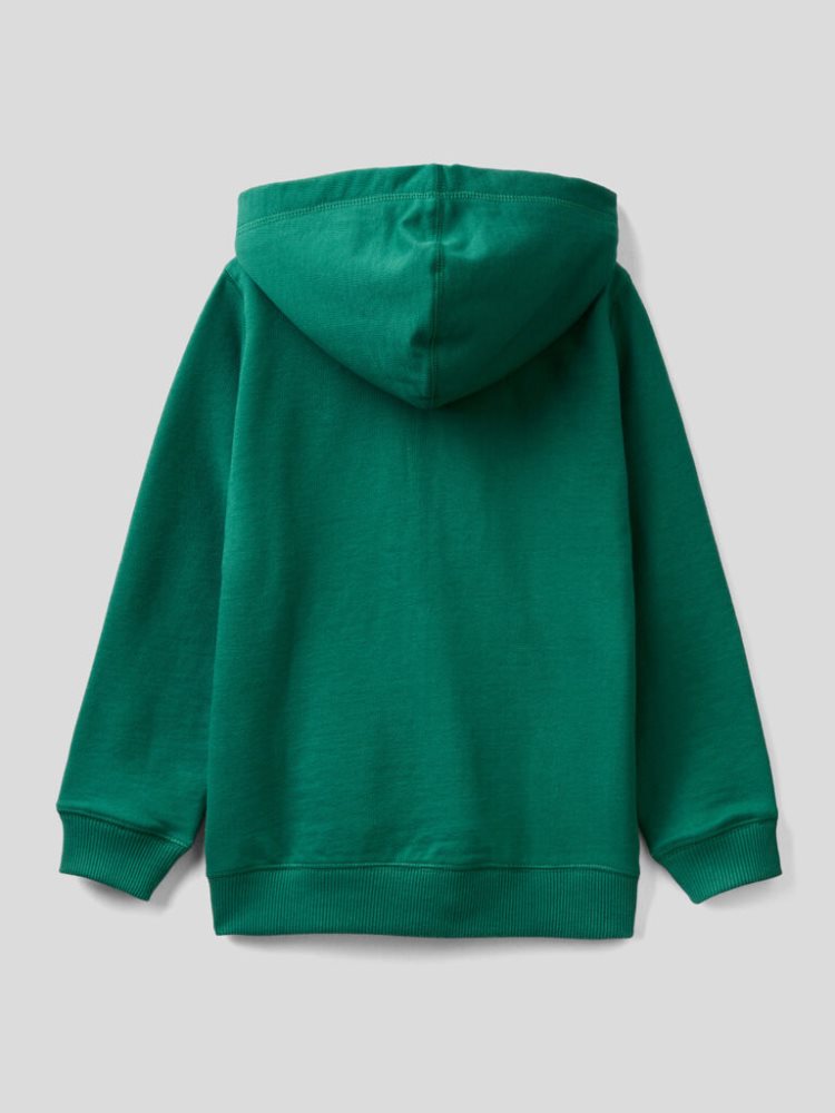 Benetton Warm Zip Hoodie Kinderen Groen | BE668544