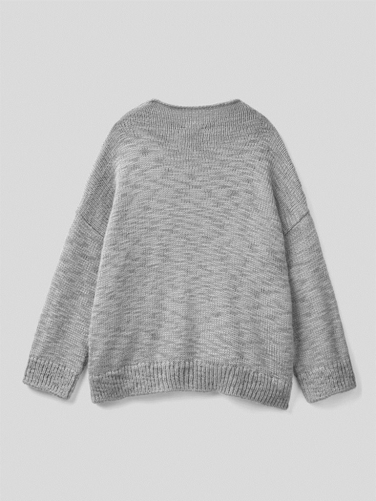 Benetton Wol And Alpaca Blend High Neck Sweaters Dames Donkergrijs | BE882595