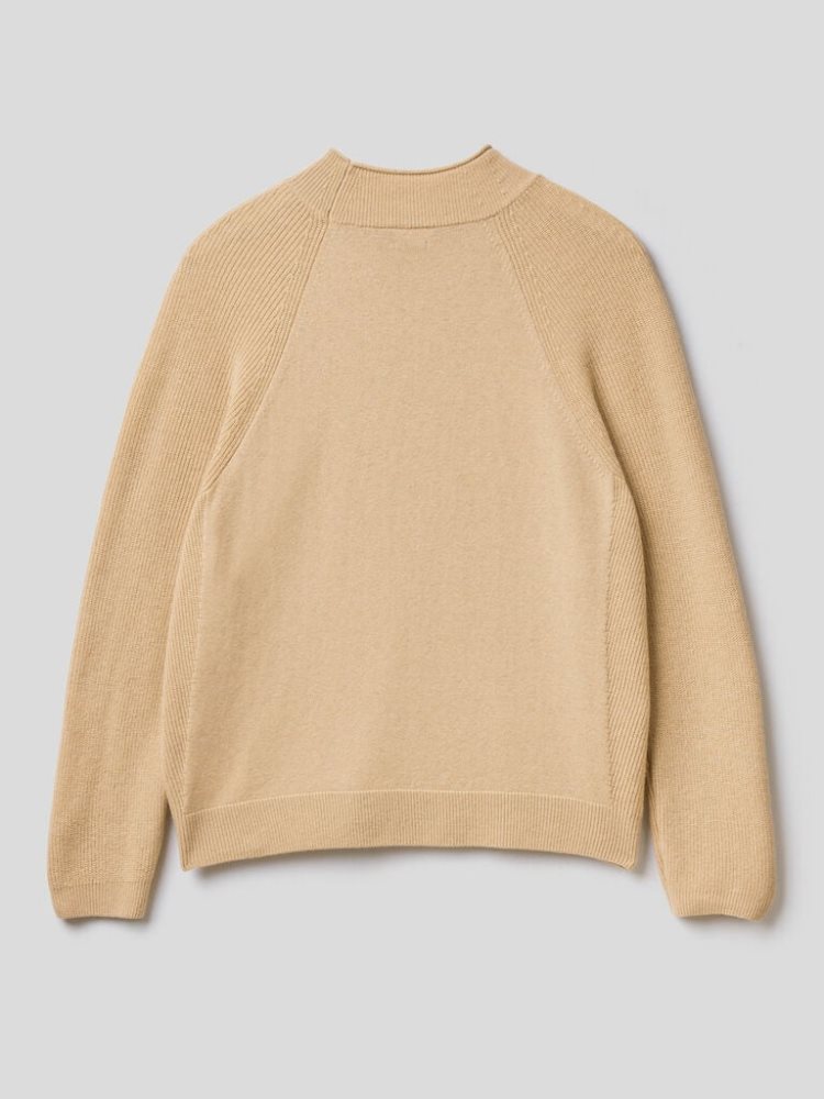 Benetton Wol Blend Turtleneck High Neck Sweaters Dames Beige | BE528080