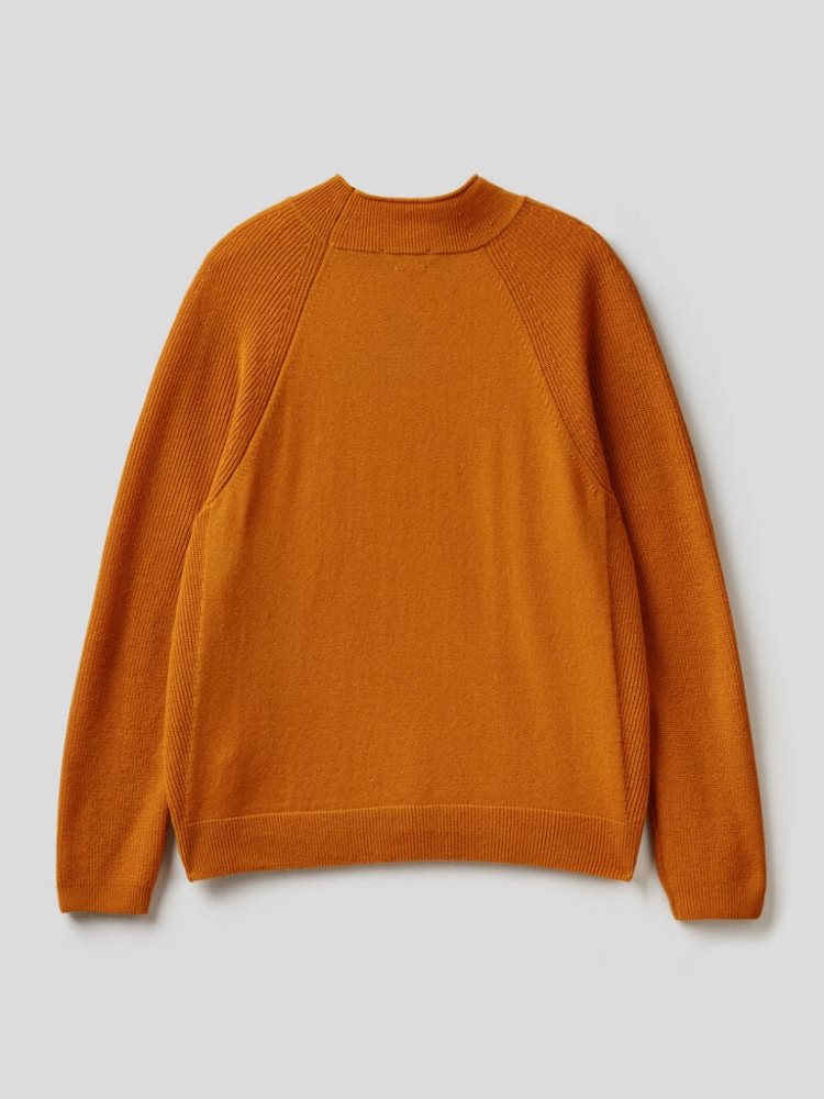 Benetton Wol Blend Turtleneck High Neck Sweaters Dames Oranje | BE825138