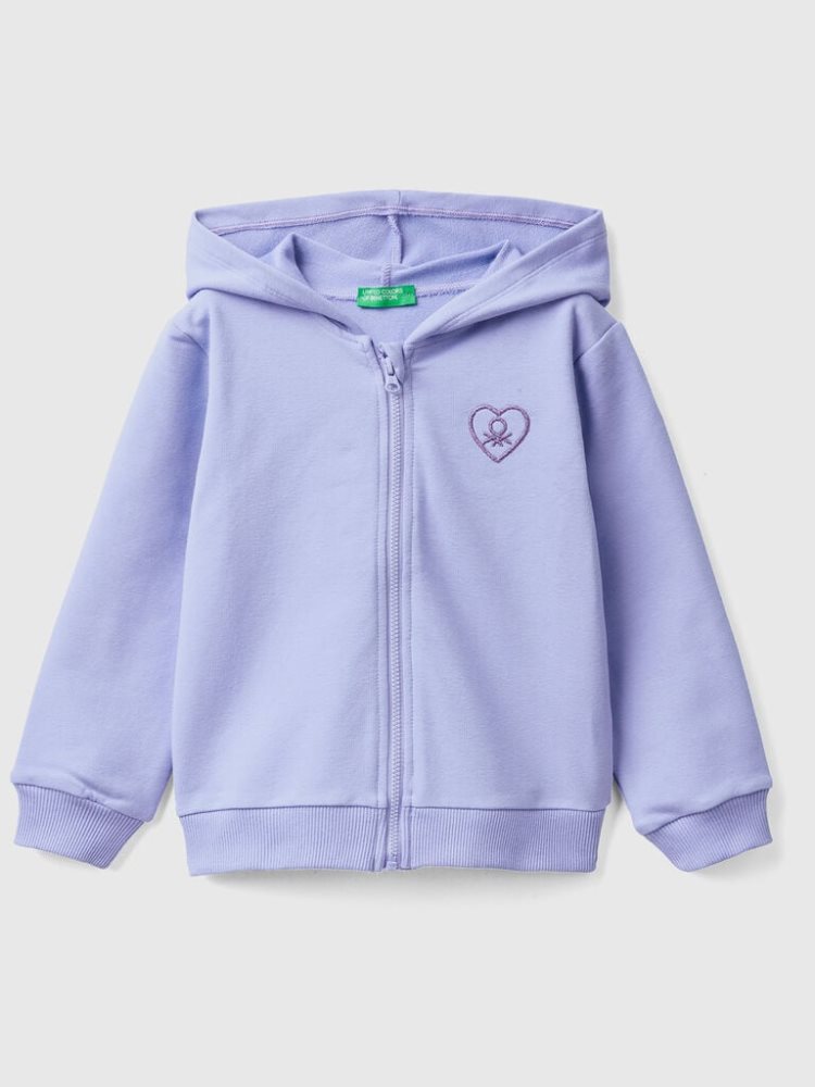 Benetton Zip-up Hoodie Kinderen Periwinkle | BE274913