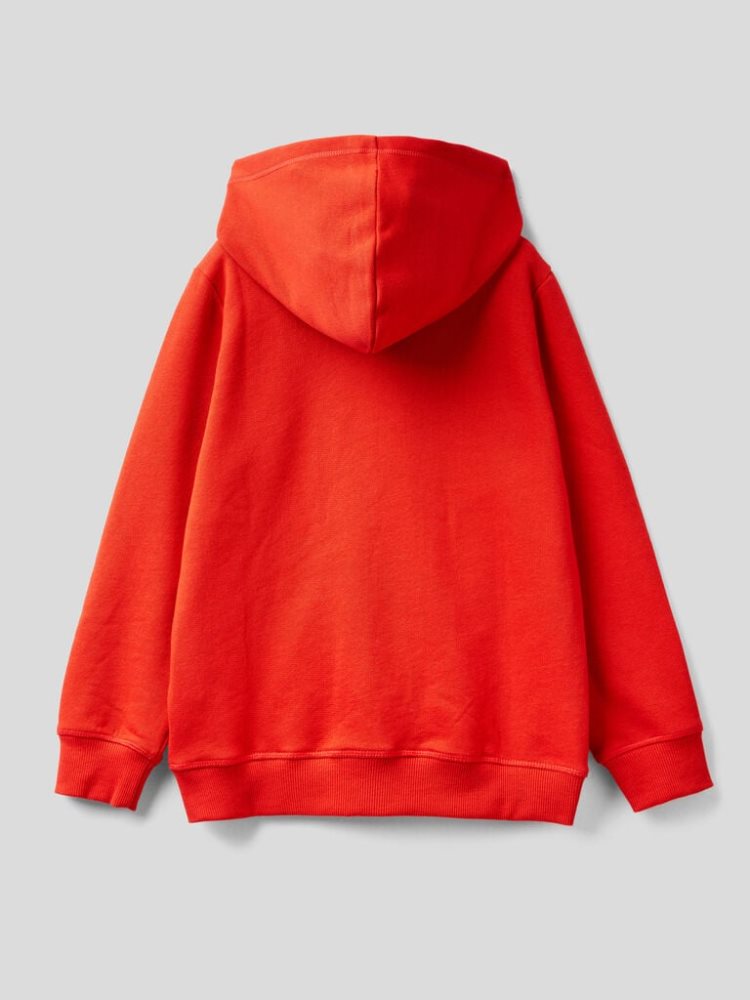 Benetton Zip-up Hoodie Kinderen Rood | BE196724